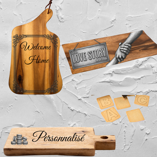 Enseigne en bois gravée personnalisée RaySo